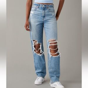 AE Curvy Super High Rise Baggy Straight